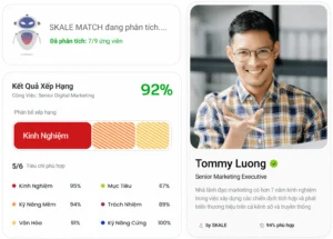 Mô phỏng giao diện của trợ lý ảo Tracy trong phần mềm SKALE ATS Plus tại Skale