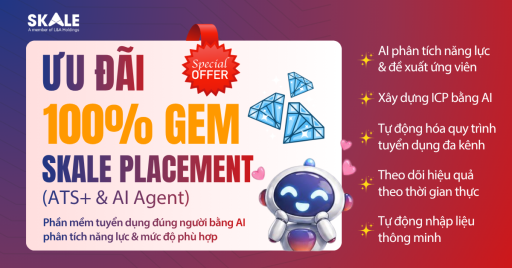 Ưu đãi SKALE Placement (ATS+ & AI Agent) lên đến 100% gem 